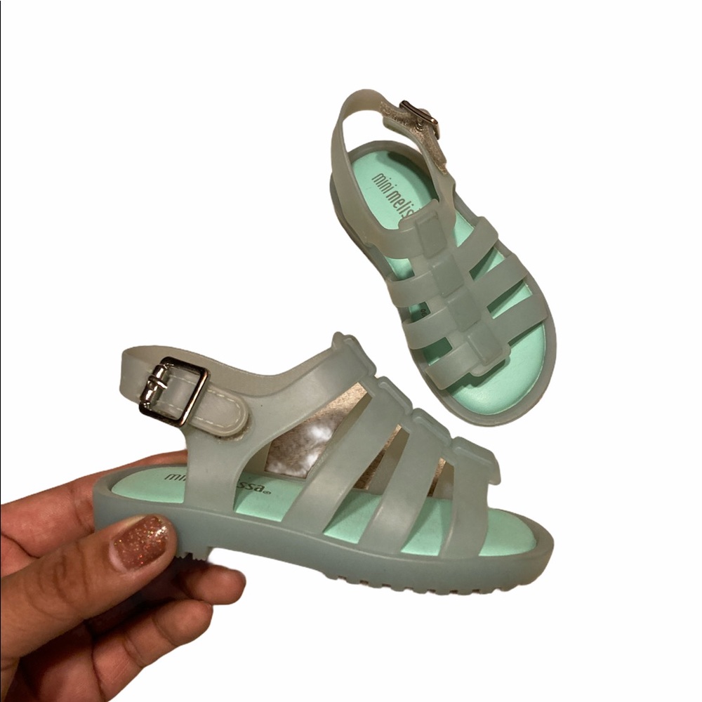Mini Melissa Teal Sandals US6